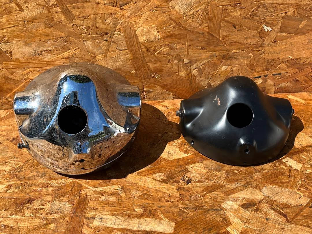 マーシャル 889 ヘッドライト　イエロー　メッキ　ブラック　2個　ライトケース