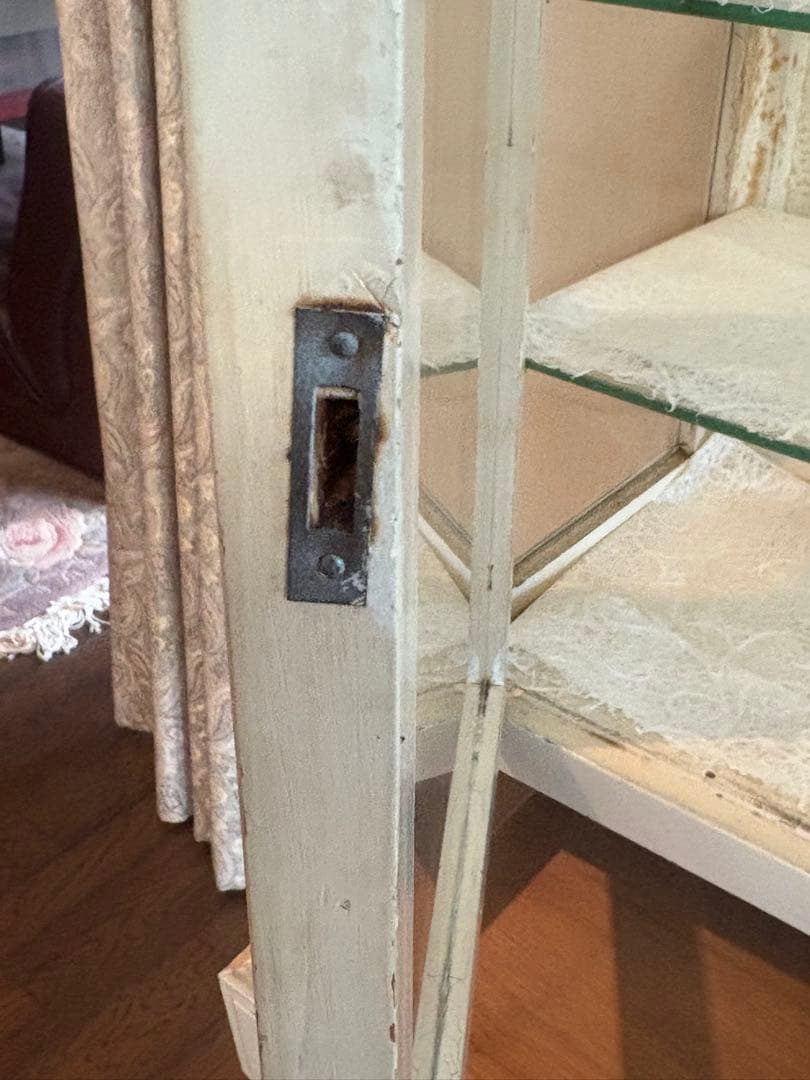 医療用棚　アンティーク　白　ドクターキャビネット