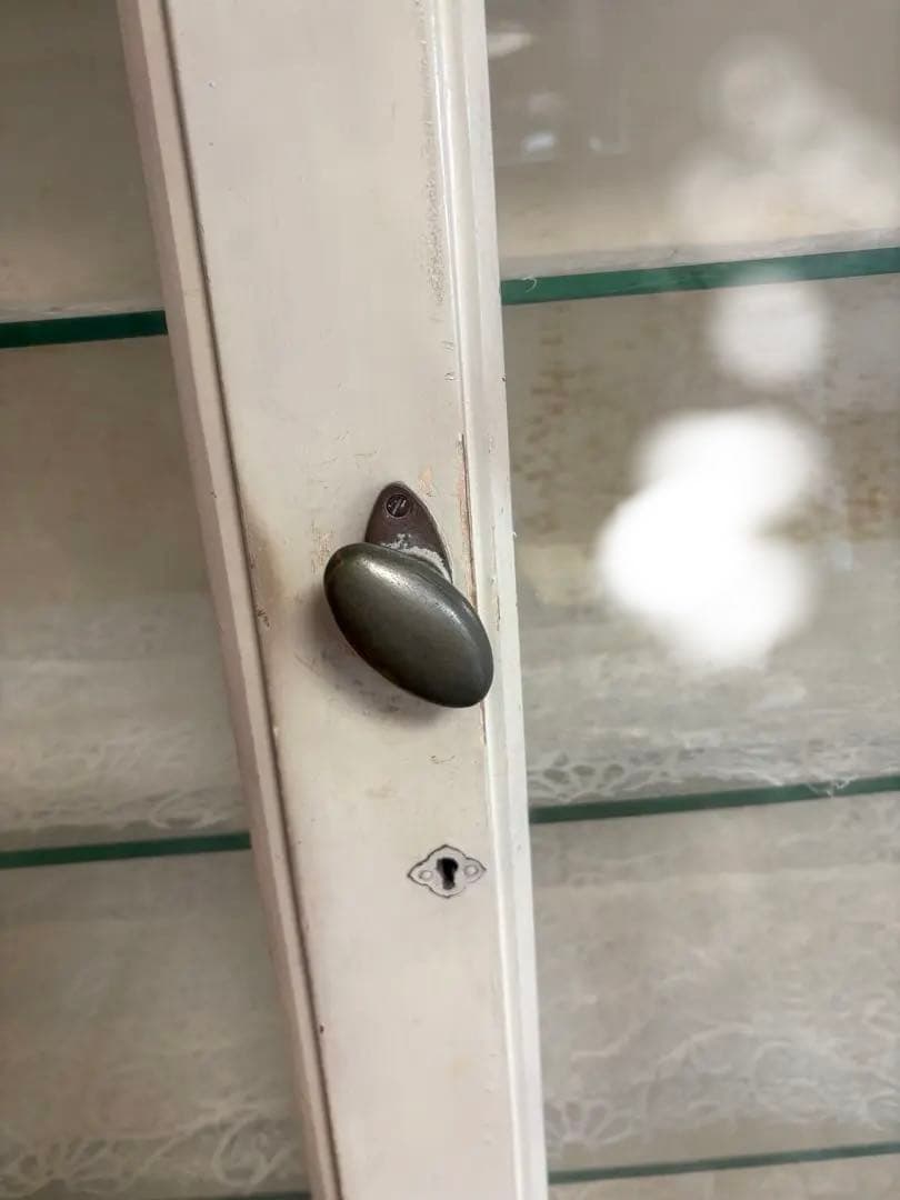 医療用棚　アンティーク　白　ドクターキャビネット