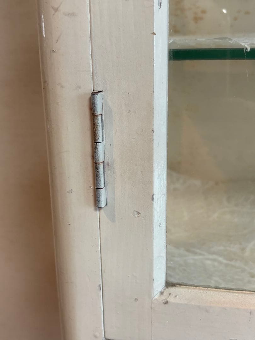 医療用棚　アンティーク　白　ドクターキャビネット