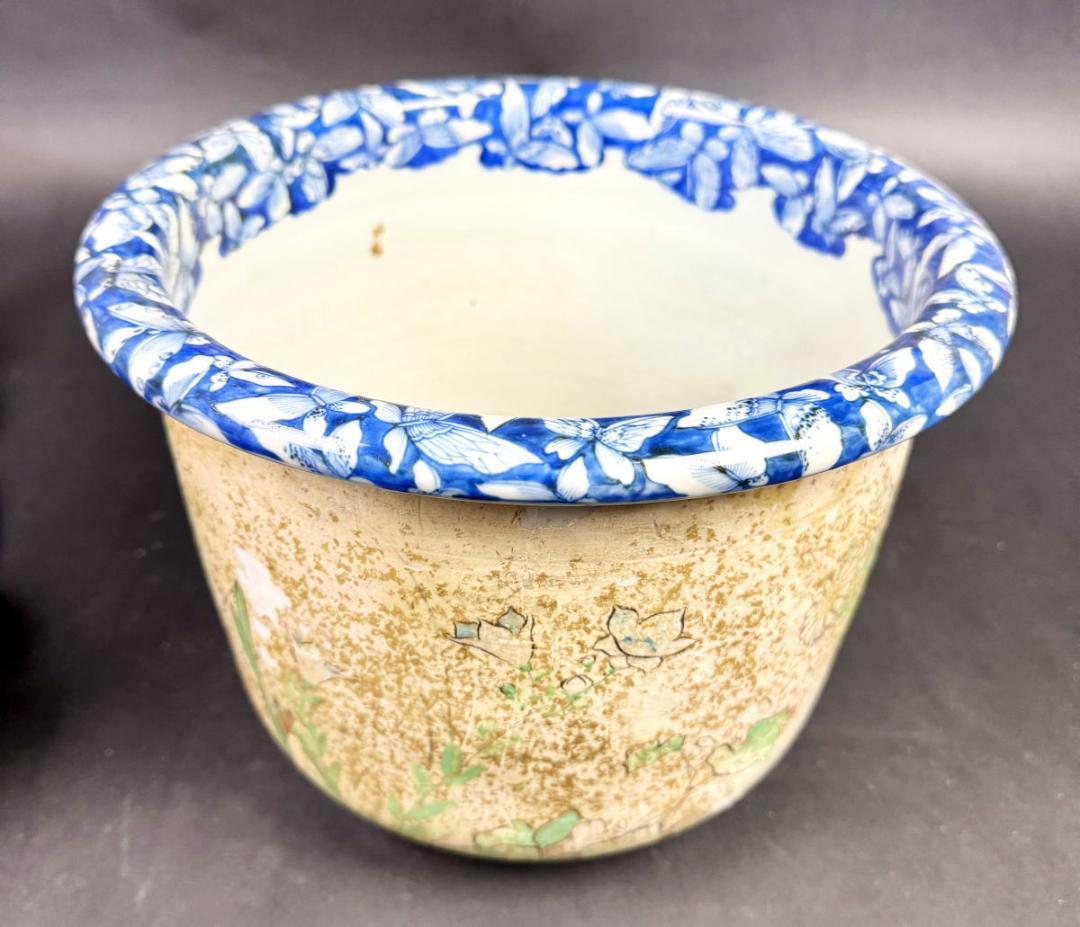 江戸時代 古染付鉢 呉須 青花 焼物 入手困難 骨董 日本古玩 WWTT215