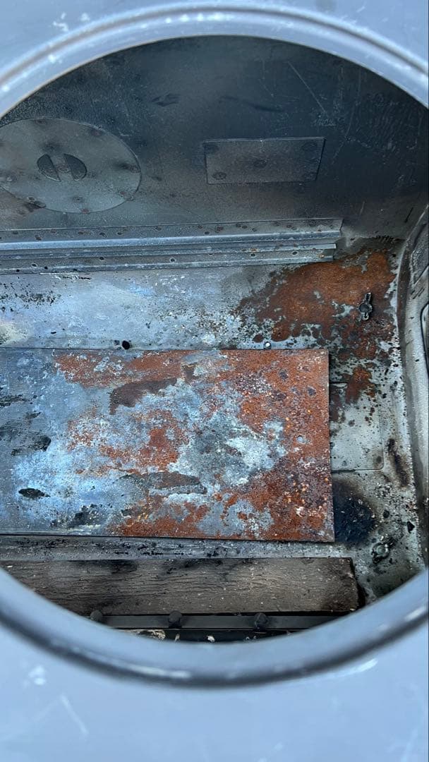 【手渡し】ロマンチカル薪ストーブ煙突横出し　ピザ釜つき