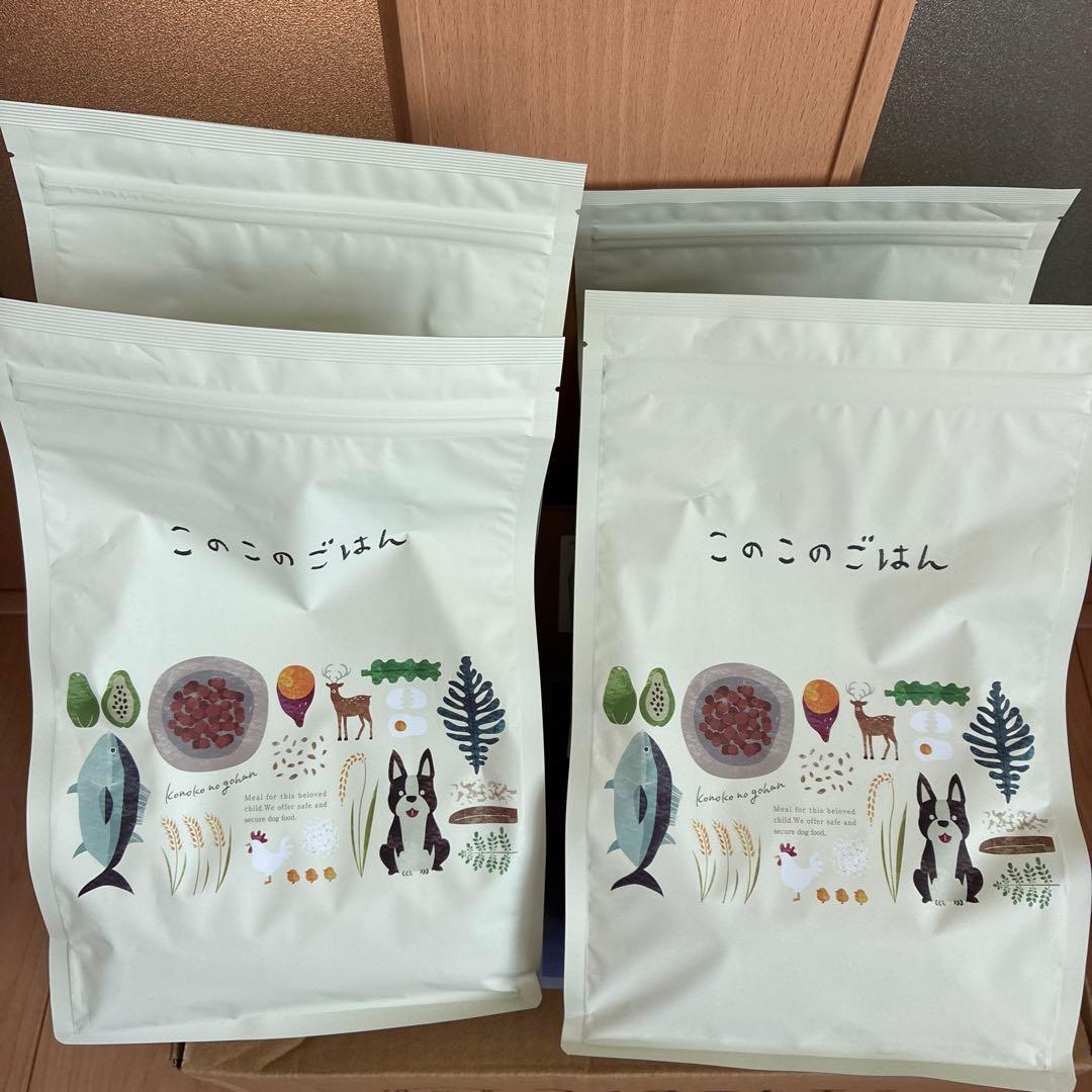 このこのごはん コノコトトモニ ドッグフード4袋