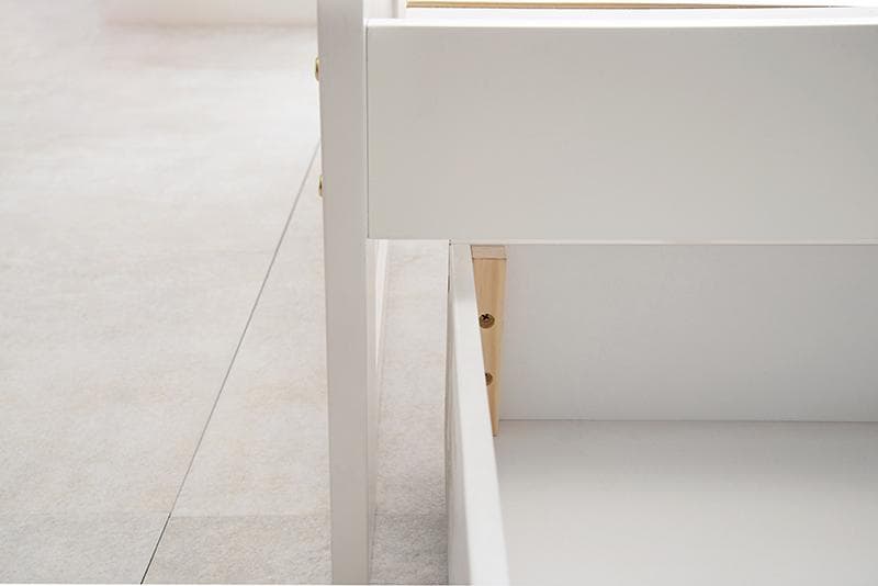 TERU202005　白家具　エレガント　引出し付シングルベッド