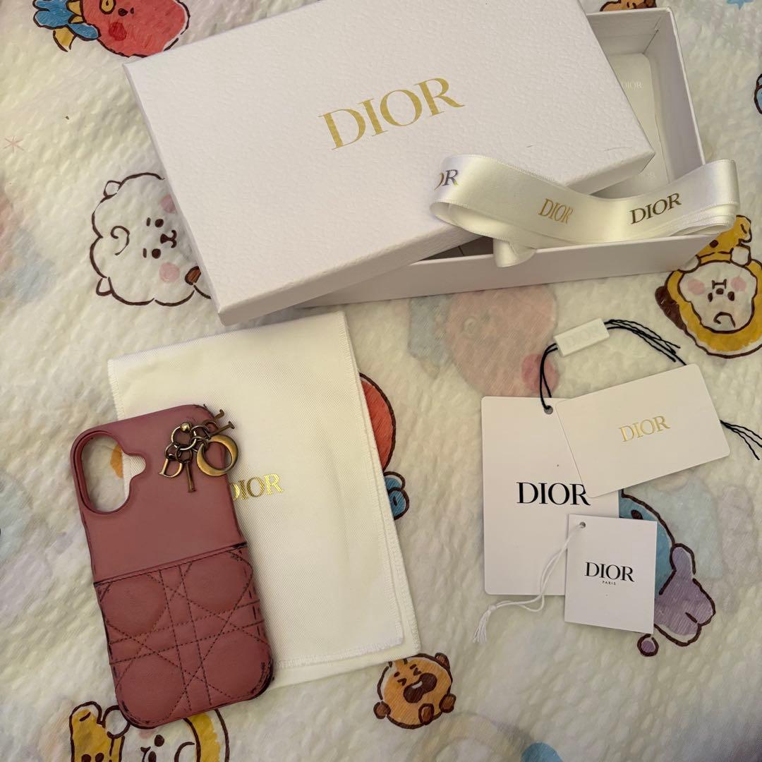 lady Dior iPhone16ケース　ディオール　ピンク　スマホケース