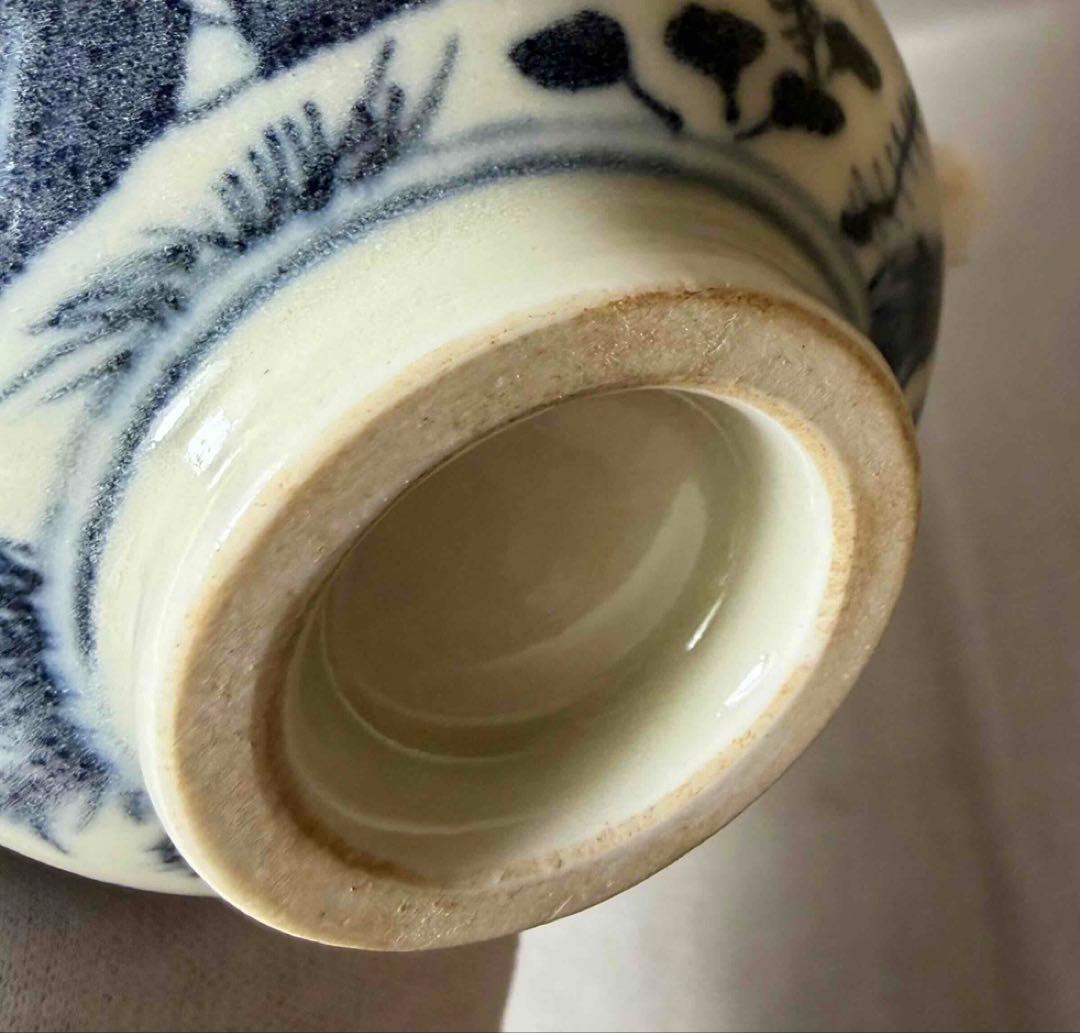 中国 染付人物碗　f2260127