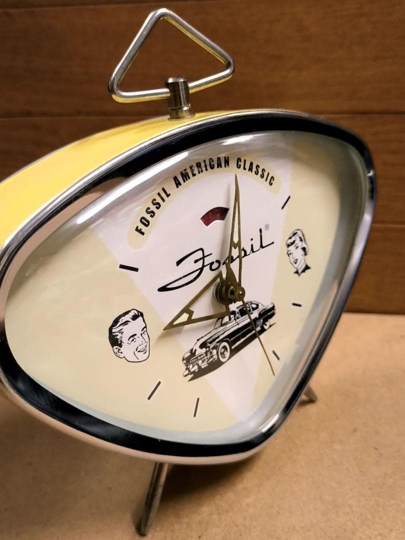 レトロ FOSSIL AMERICAN CLASSIC 手巻き式 目覚まし時計