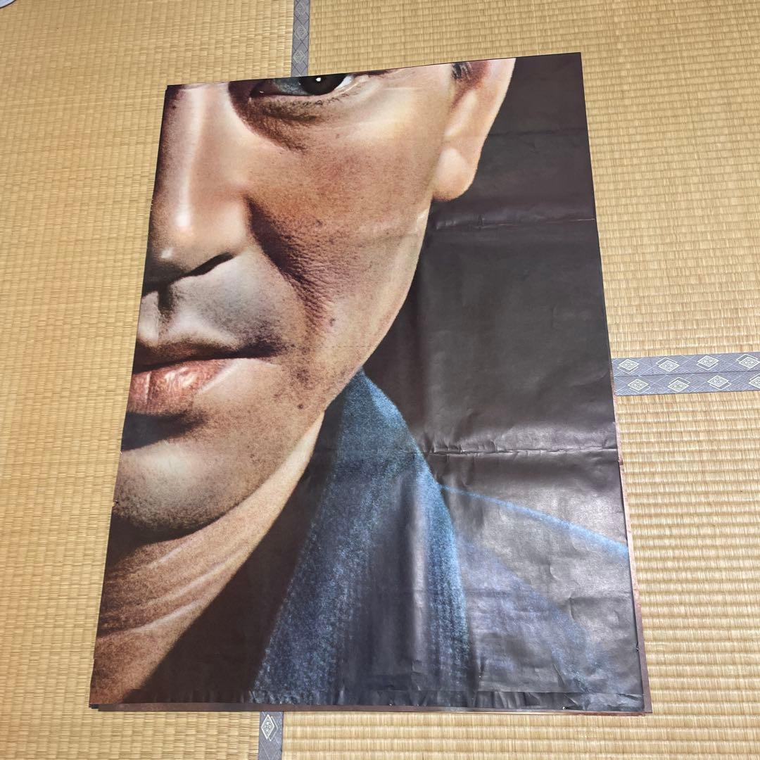 高倉健さん9万→7万B1ポスター4枚（特大顔アップ）傷み、破れ・補修若干有ります