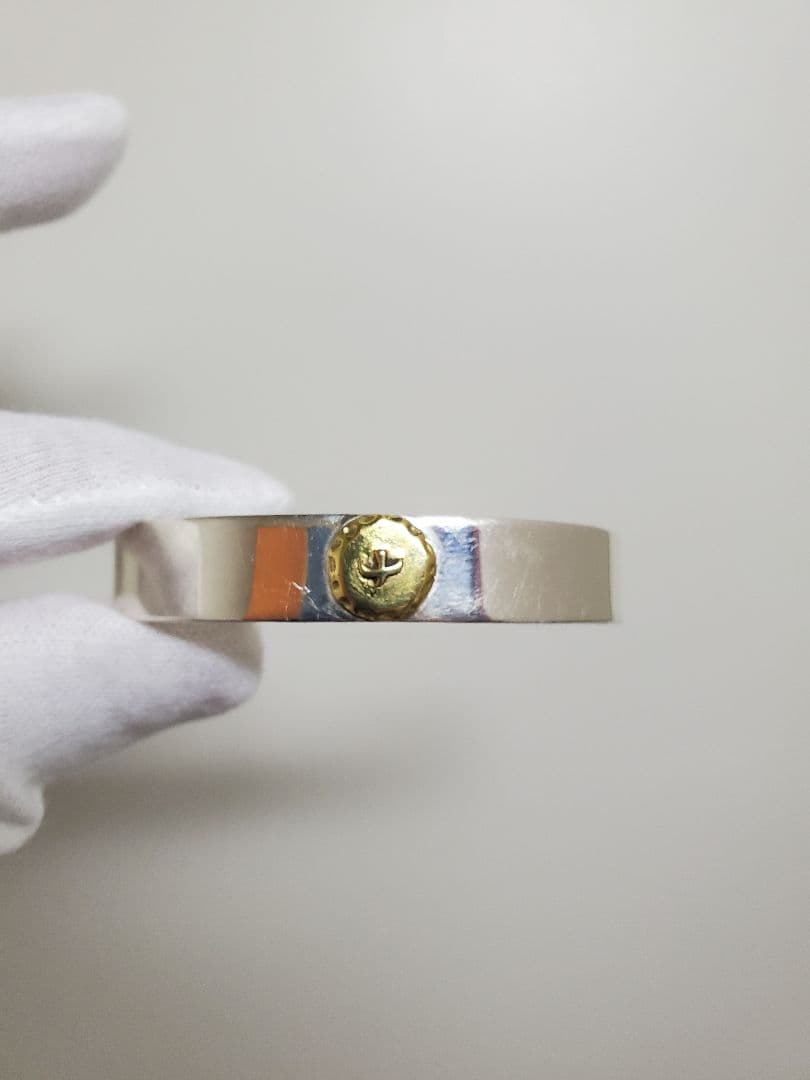 イーグルメタルバングル　平打ち　シルバー925　ネイティブアメリカン