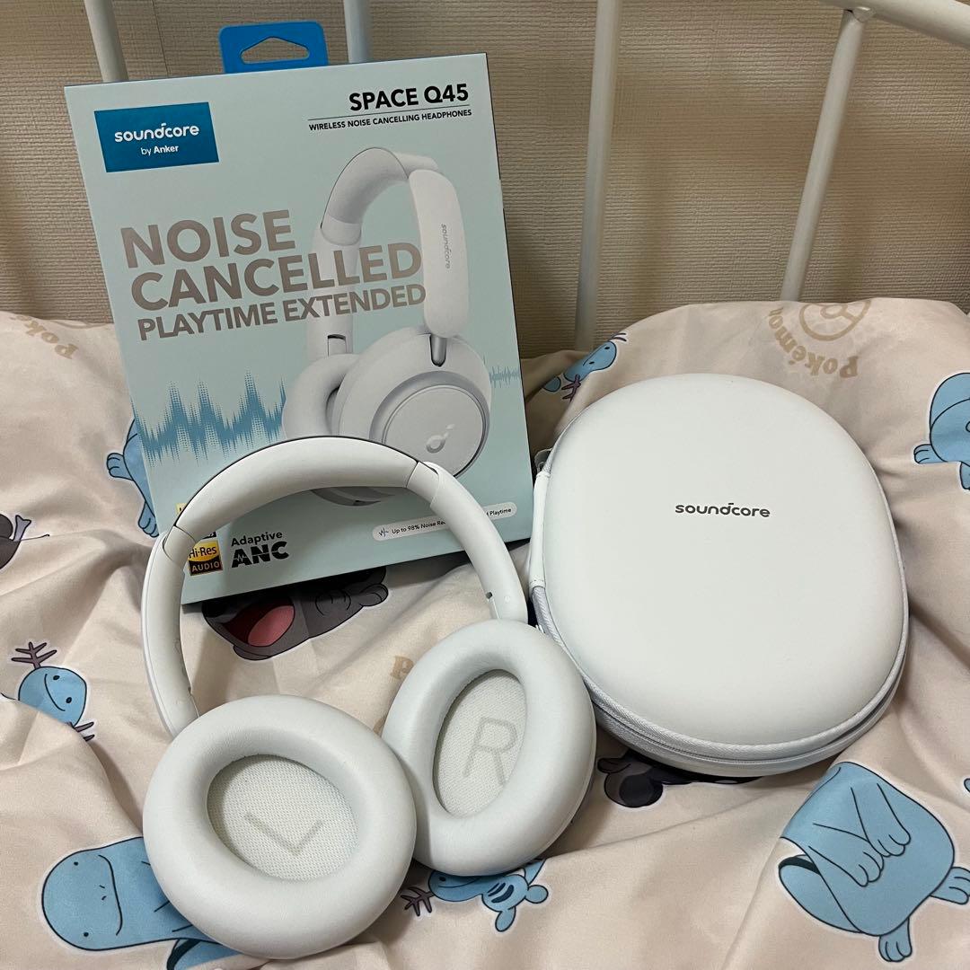 soundcore SPACE Q45 ワイヤレスヘッドフォン ホワイト 白