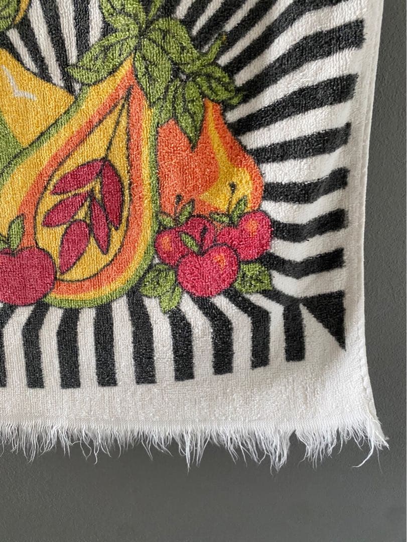 ビンテージ 70s USA ミッドセンチュリー インテリア ハンカチ タオル 飾