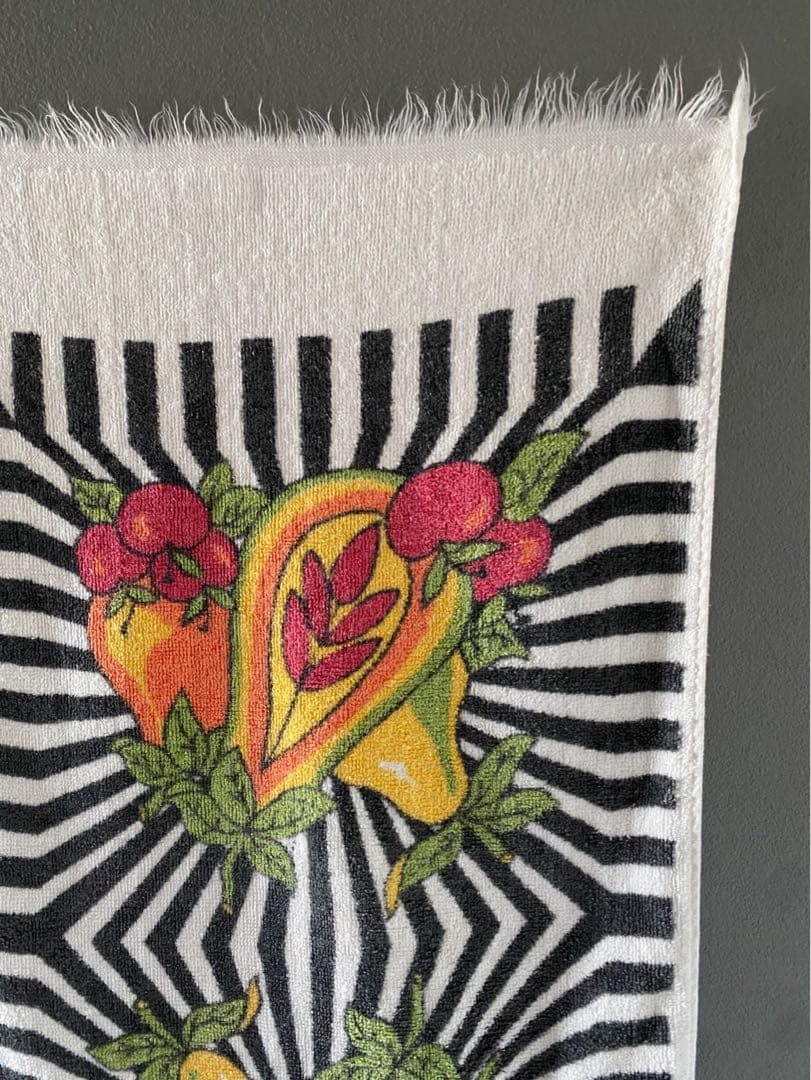 ビンテージ 70s USA ミッドセンチュリー インテリア ハンカチ タオル 飾