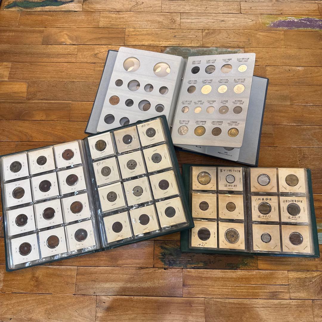早い者勝ち　旧貨幣　アルバムセット 3冊　97個　古銭　コレクション
