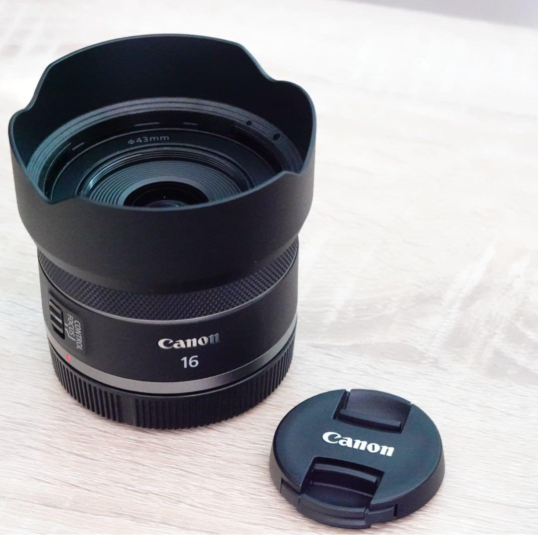ほぼ未使用新品【純正フード付　Canon RF16mm F2.8 STM】