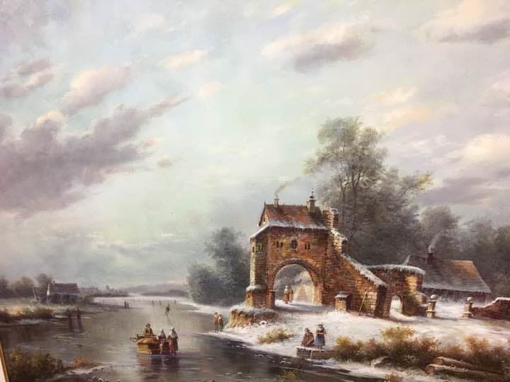 雪景油絵30号91センチ×73センチ