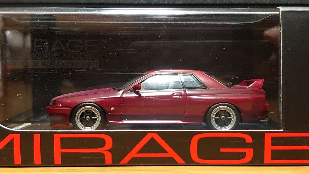 1/43 hpi レッドパールメタリック r32 bnr32