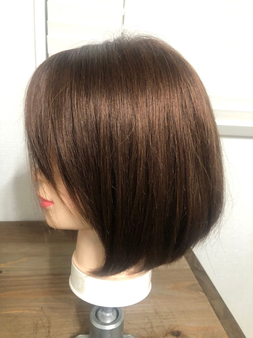 人毛100% ショートボブ　ブラウン前髪あり　未使用