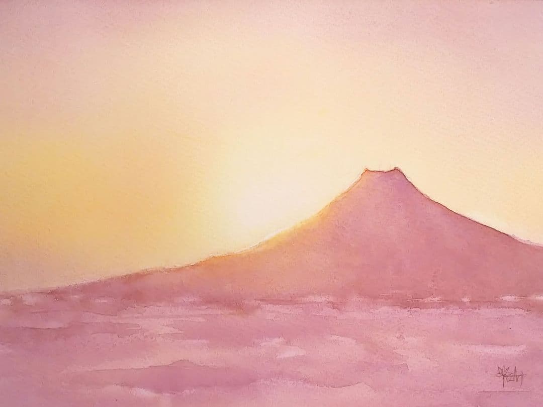 癒しの水彩画1123 mt.fuji