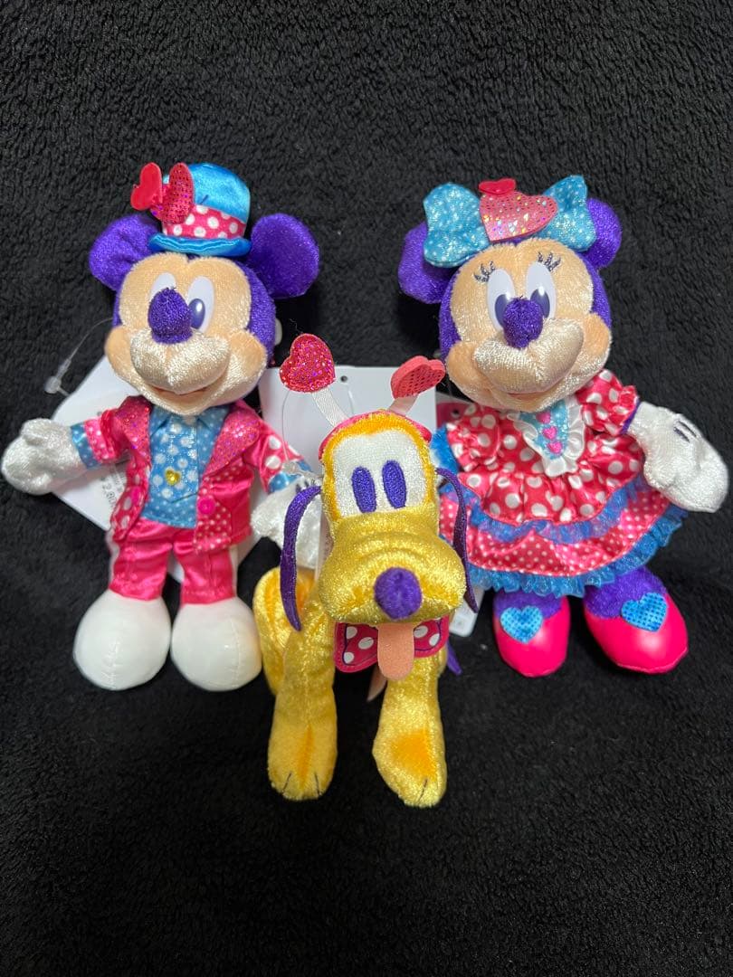 ミッキー ミニー プルート ぬいぐるみバッジ　ディズニー　パルパルーザ