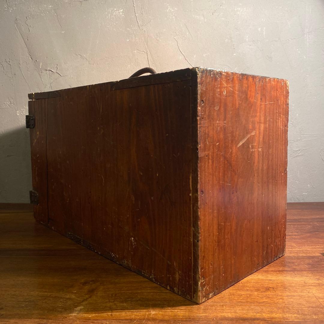 時代物 銭函 小引き出し 箪笥 明治 骨董品 古道具 オブジェ アンティーク