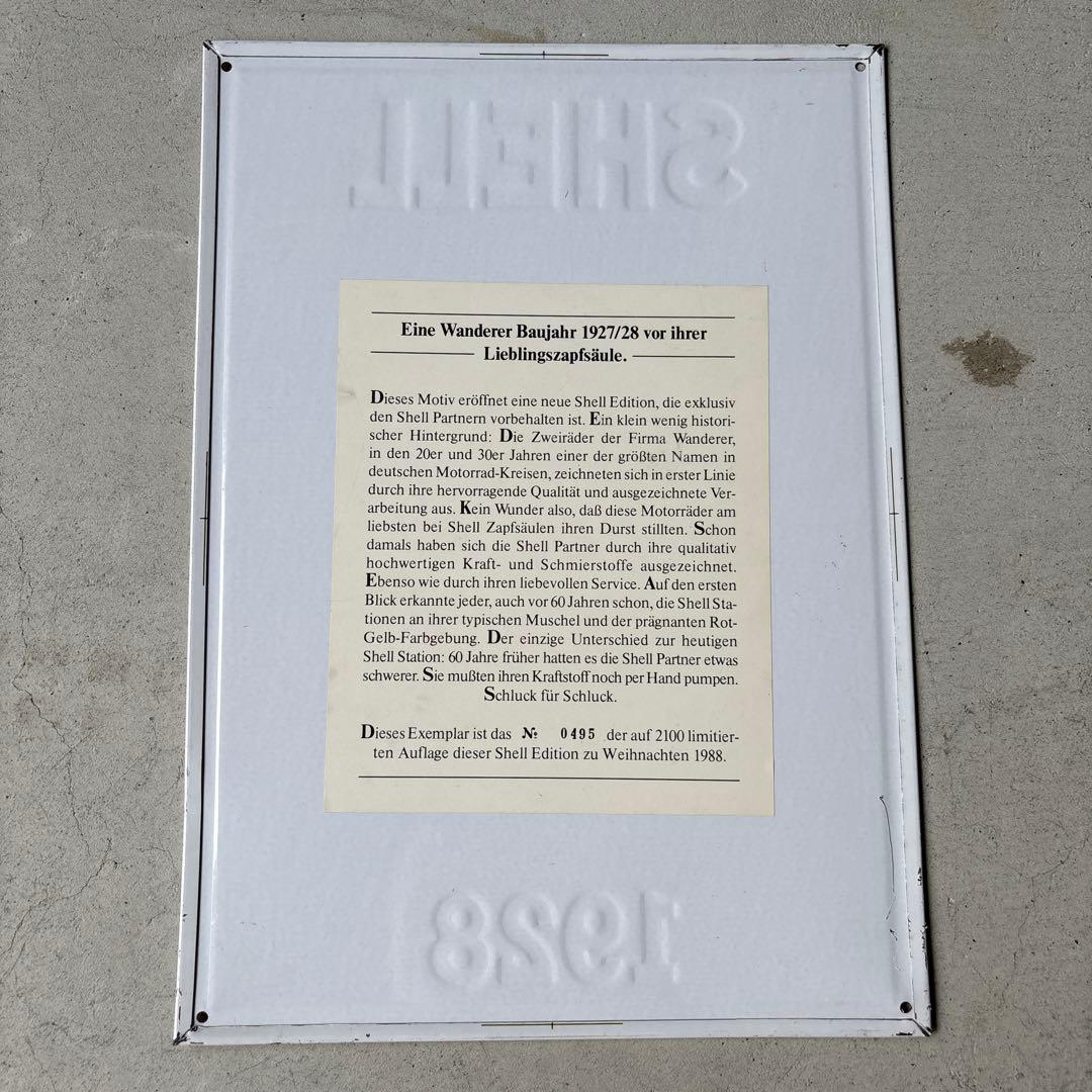 SHELL 1928年　ヴィンテージ　広告プレート