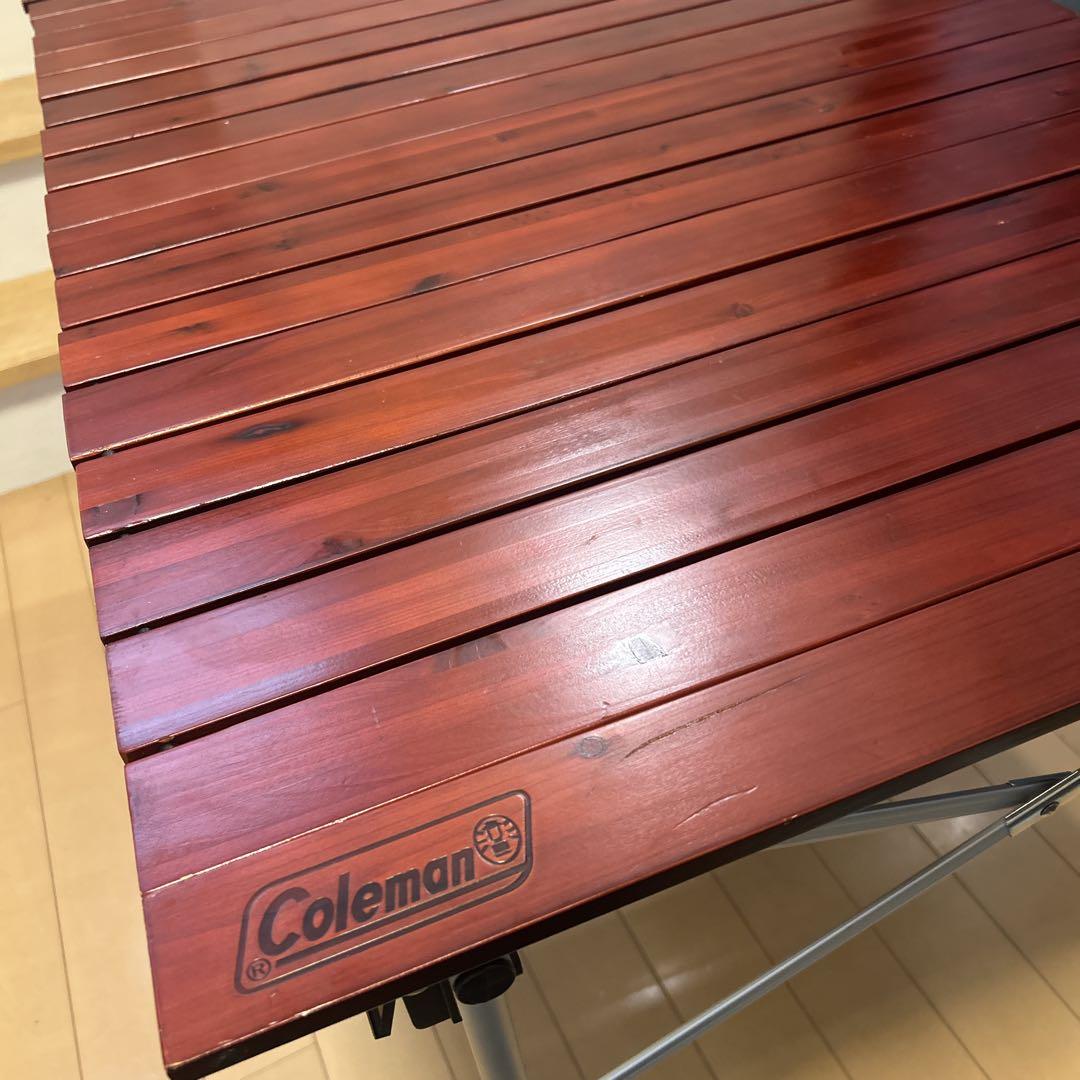 Coleman ウッドロール 2ステージ テーブル 折りたたみコンパクト