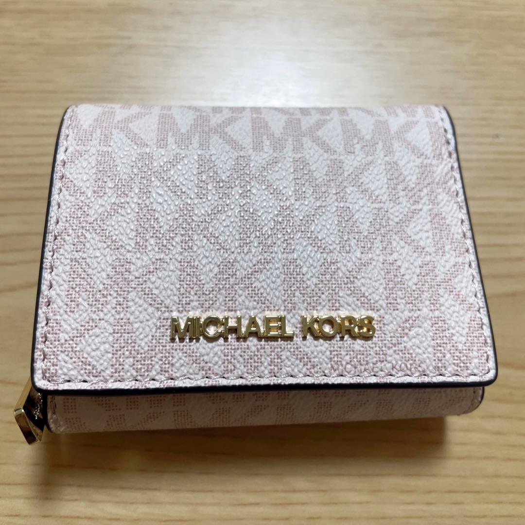 【新品】MICHEAL KORS マイケルコース ピンク系 折り財布