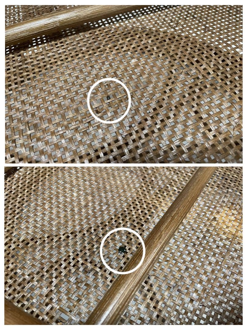 ラタン キャスター付き ガラステーブル コーヒーテーブル アジアン ビンテージ