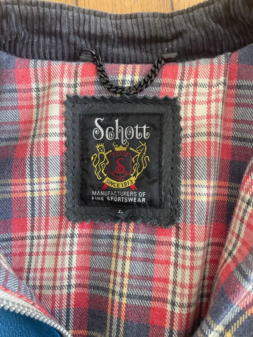 schottシングルライダース クラッシックレザー L