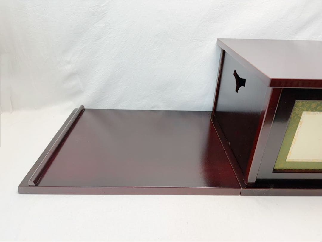 ほぼ未使用 茶道具 即中斎好写 糸目 小袋棚 銀摘み 組み立式 炉 風炉用 箱無