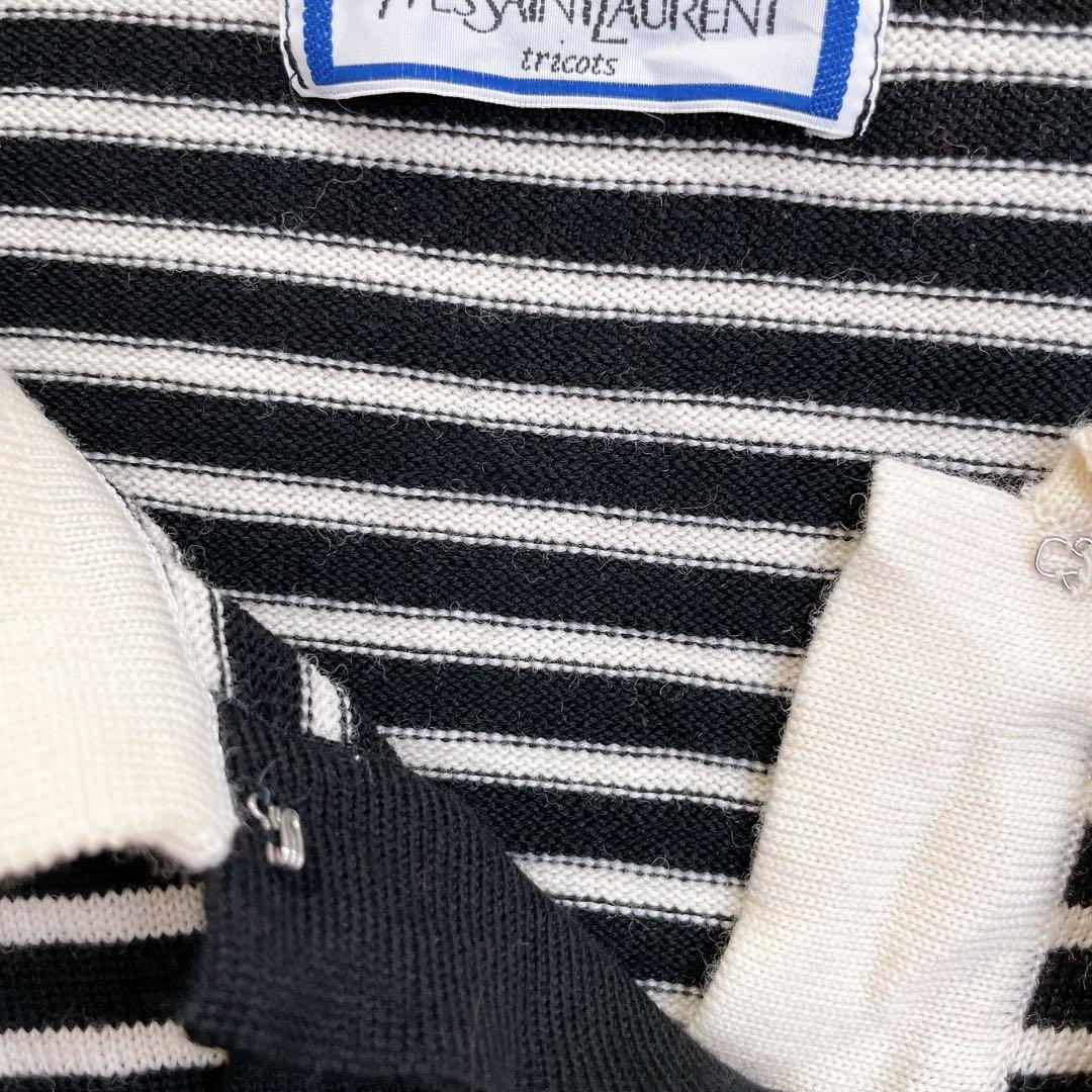 イヴ・サンローラン　ヴィンテージ　ニット　ボーダー ウール100% M 長袖