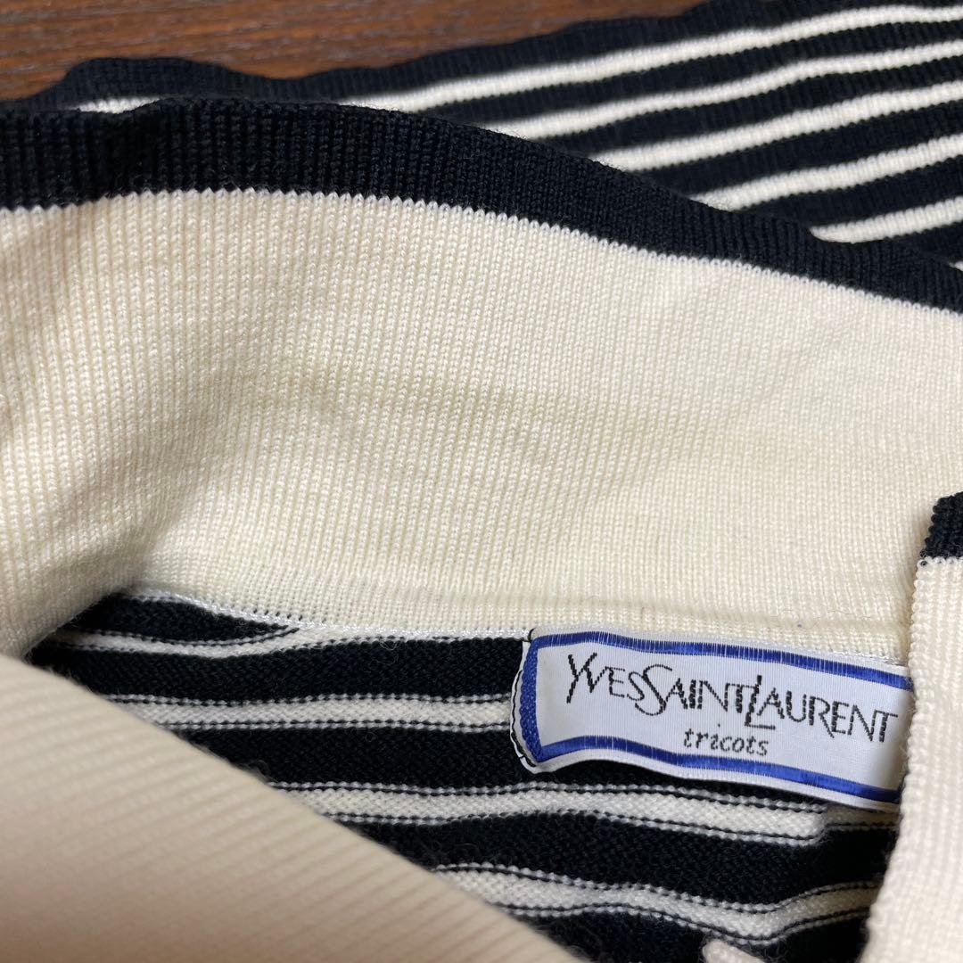 イヴ・サンローラン　ヴィンテージ　ニット　ボーダー ウール100% M 長袖
