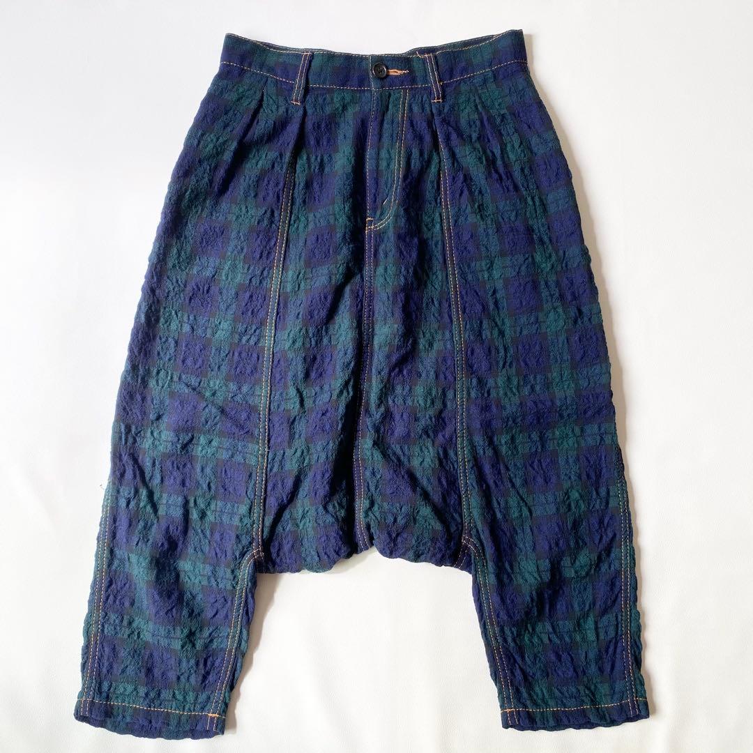 【美品】トリココムデギャルソン　サルエルパンツ　ブラックウォッチ　AD2015