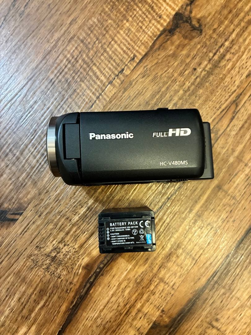 Panasonic HC-V480MS 本体+予備バッテリー+純正充電ケーブル