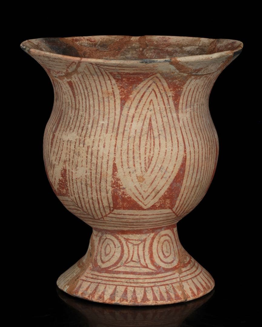 古代 バンチェン土器 彩文土器 タイ古陶 箱付 紀元前 出土 発掘品 東南アジア