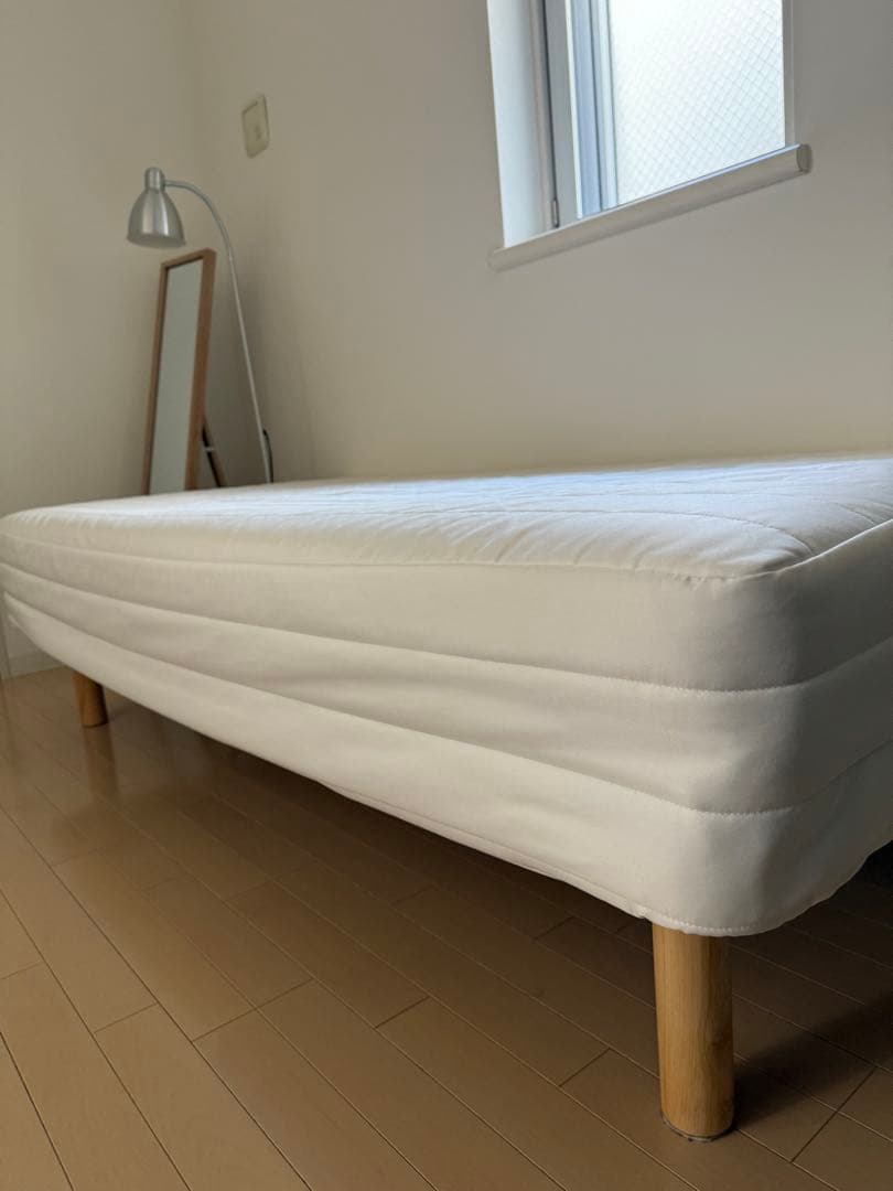 美品 無印良品 脚付マットレス　高密度ポケットコイル シングル
