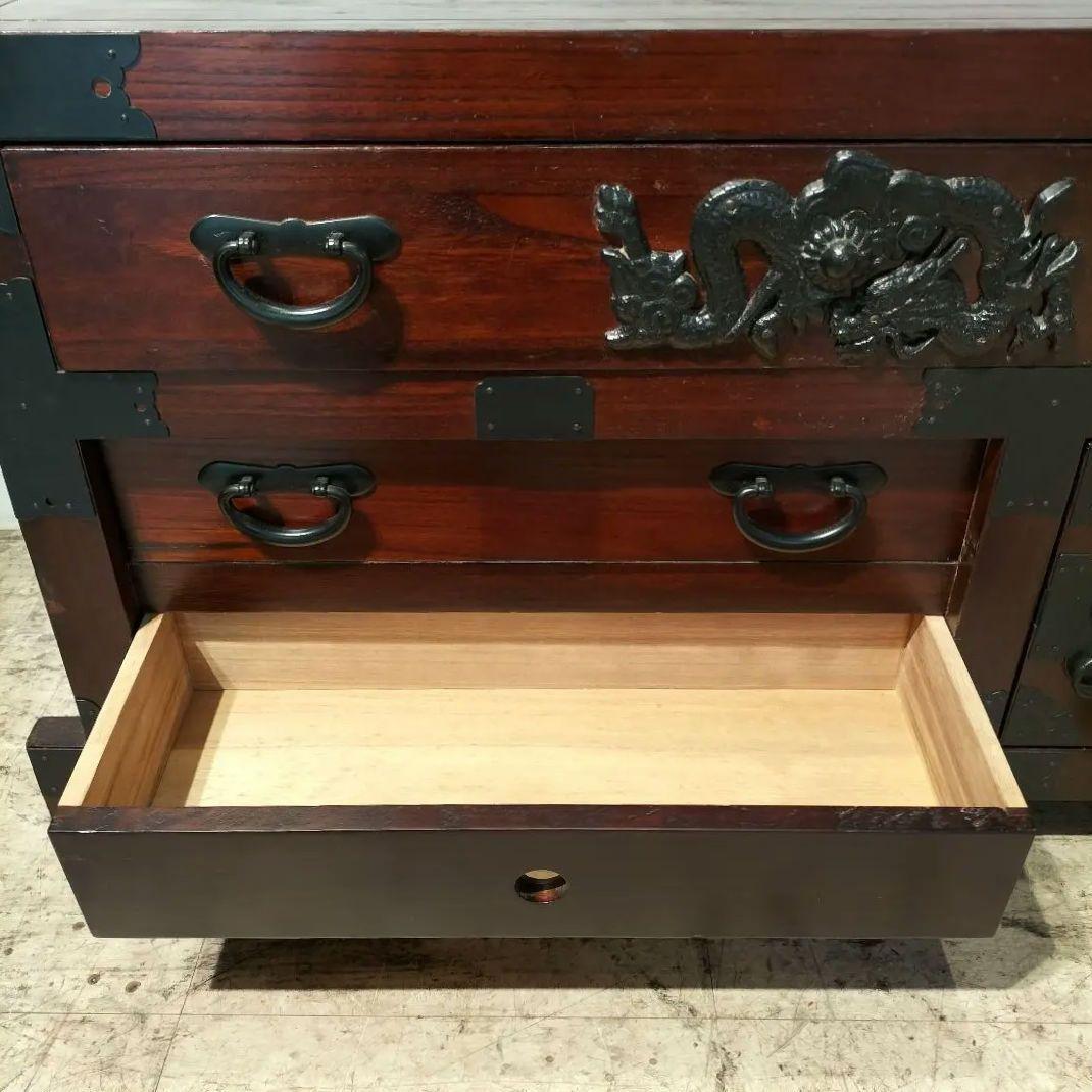 M♦ヒクラジ　伝統的　木製箪笥　時代箪笥　民芸調家具