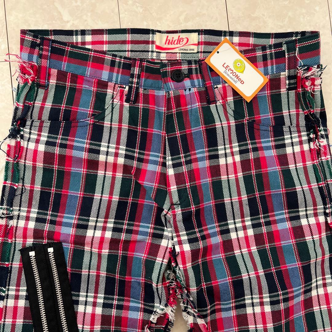 希少！新品hide チェック柄パンツ