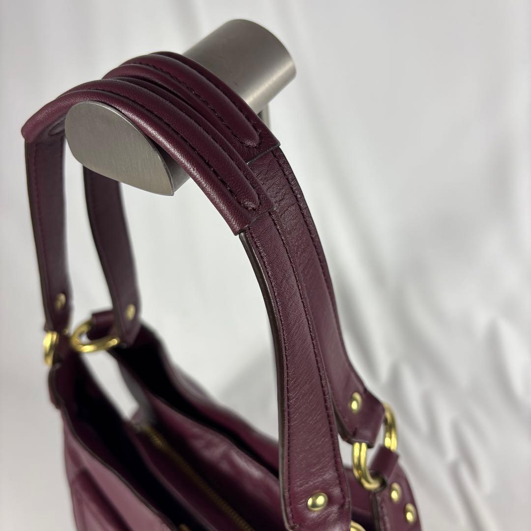 COACH 3室トートバッグ/イーディー ソーホー/キャンベルレザー/ボルドー