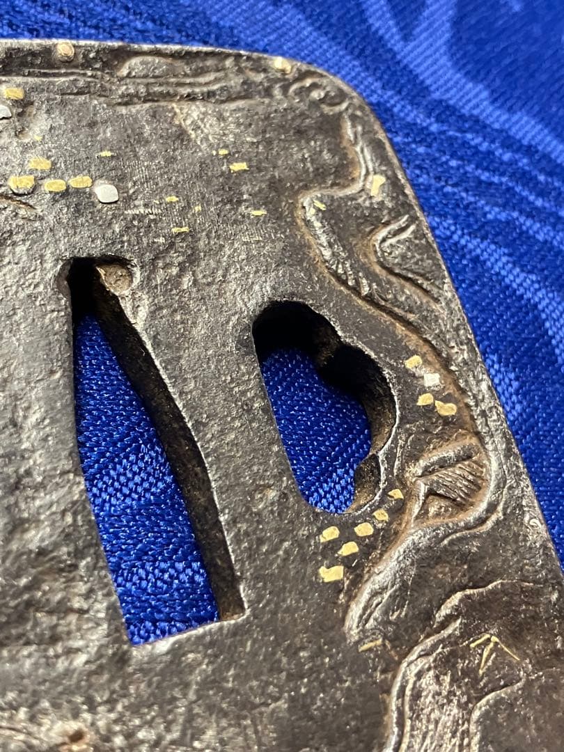 自然の風景 鍔(つば) 約6.5cm 鉄鍔