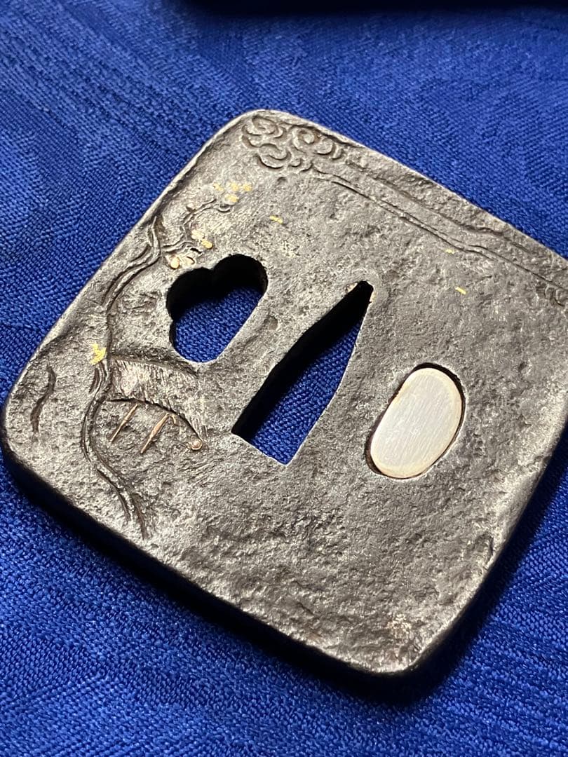 自然の風景 鍔(つば) 約6.5cm 鉄鍔