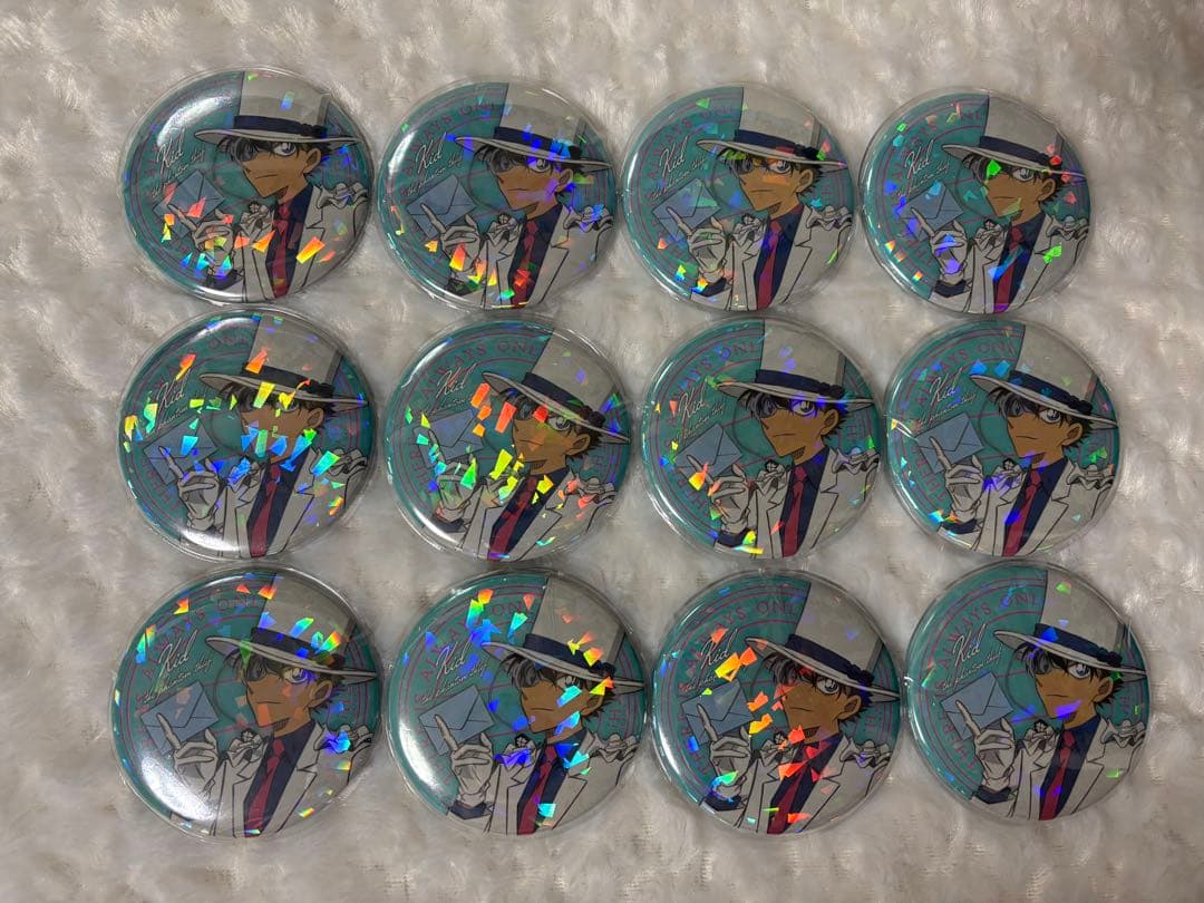 名探偵コナン 怪盗キッド 手紙 缶バッジ 12点