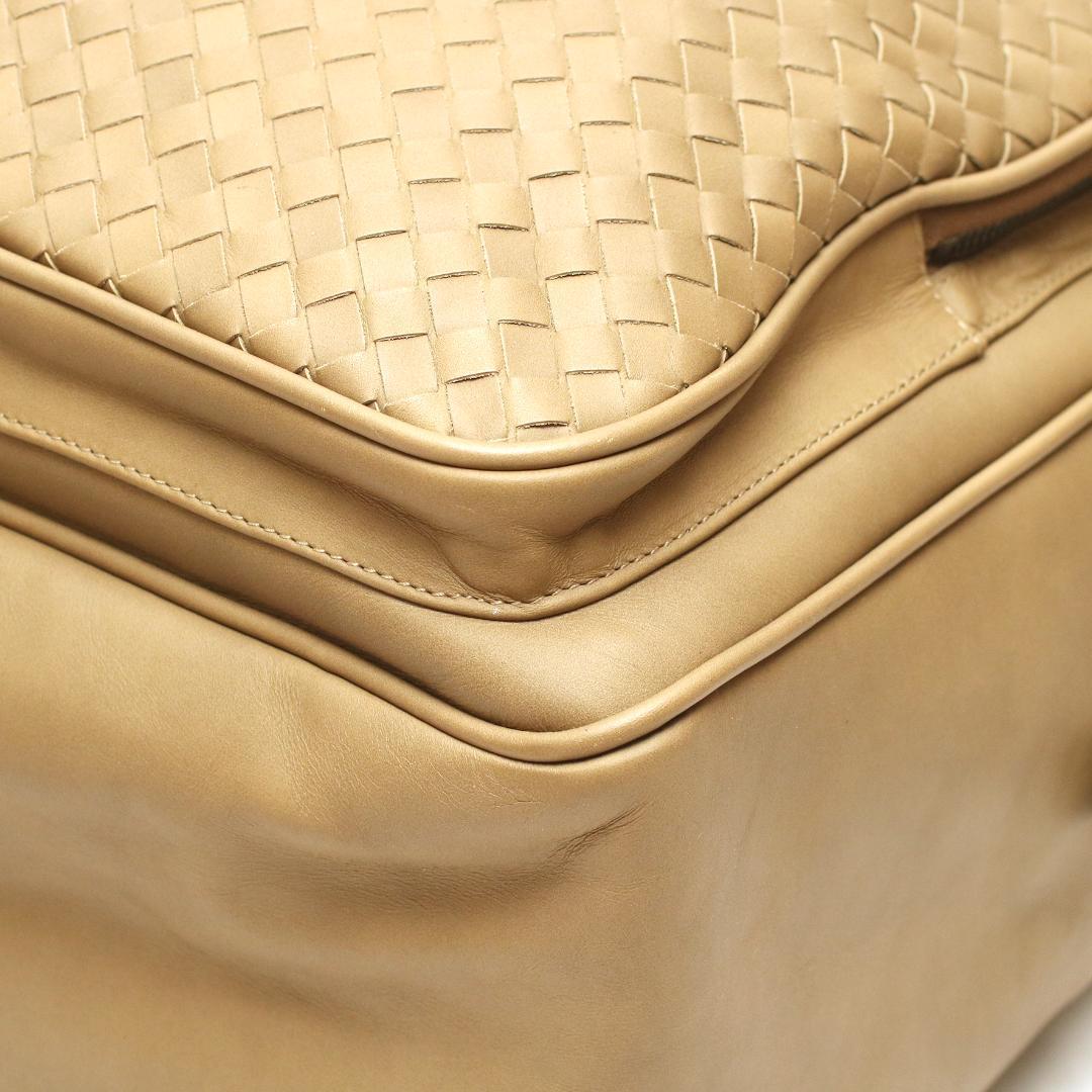 【美品】ボッテガ・ヴェネタ イントレチャート ベージュ ビジネスバッグ イタリー