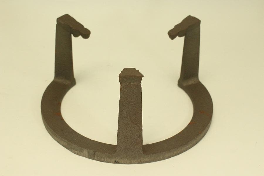 茶道具 刻 鳳凰 風炉 富士釜 時代物(BB527)