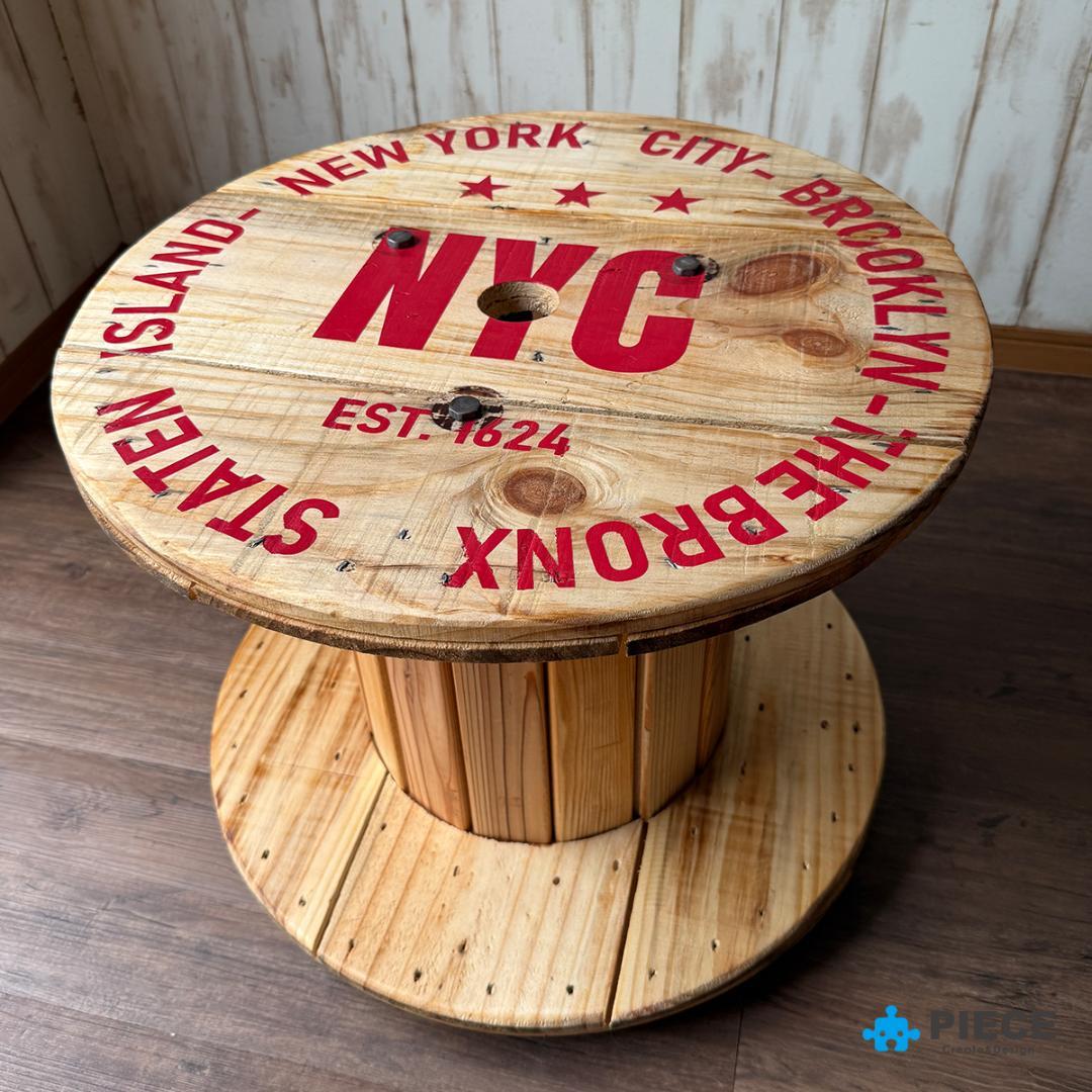 ケーブルドラム 電線ドラム テーブル アメリカン インテリア ガレージ NYC③