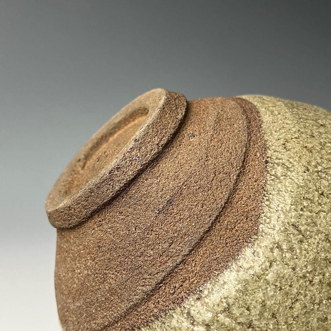 初荷 梅花皮 茶碗 時代物 茶道具 有名小説家蒐集品 SN95