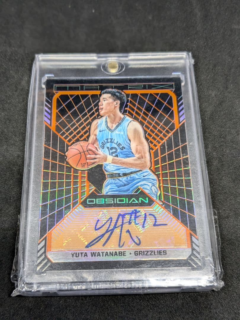 2018 panini 渡邊雄太 オブシディアン ルギーサインカード/50