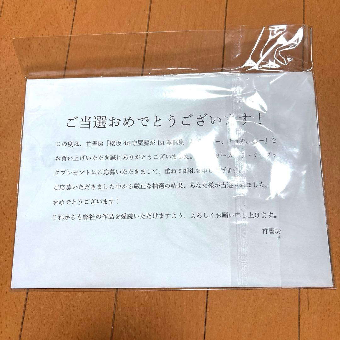 竹書房 櫻坂46 守屋麗奈 笑顔のグー、チョキ、パー アザーカットミニブック