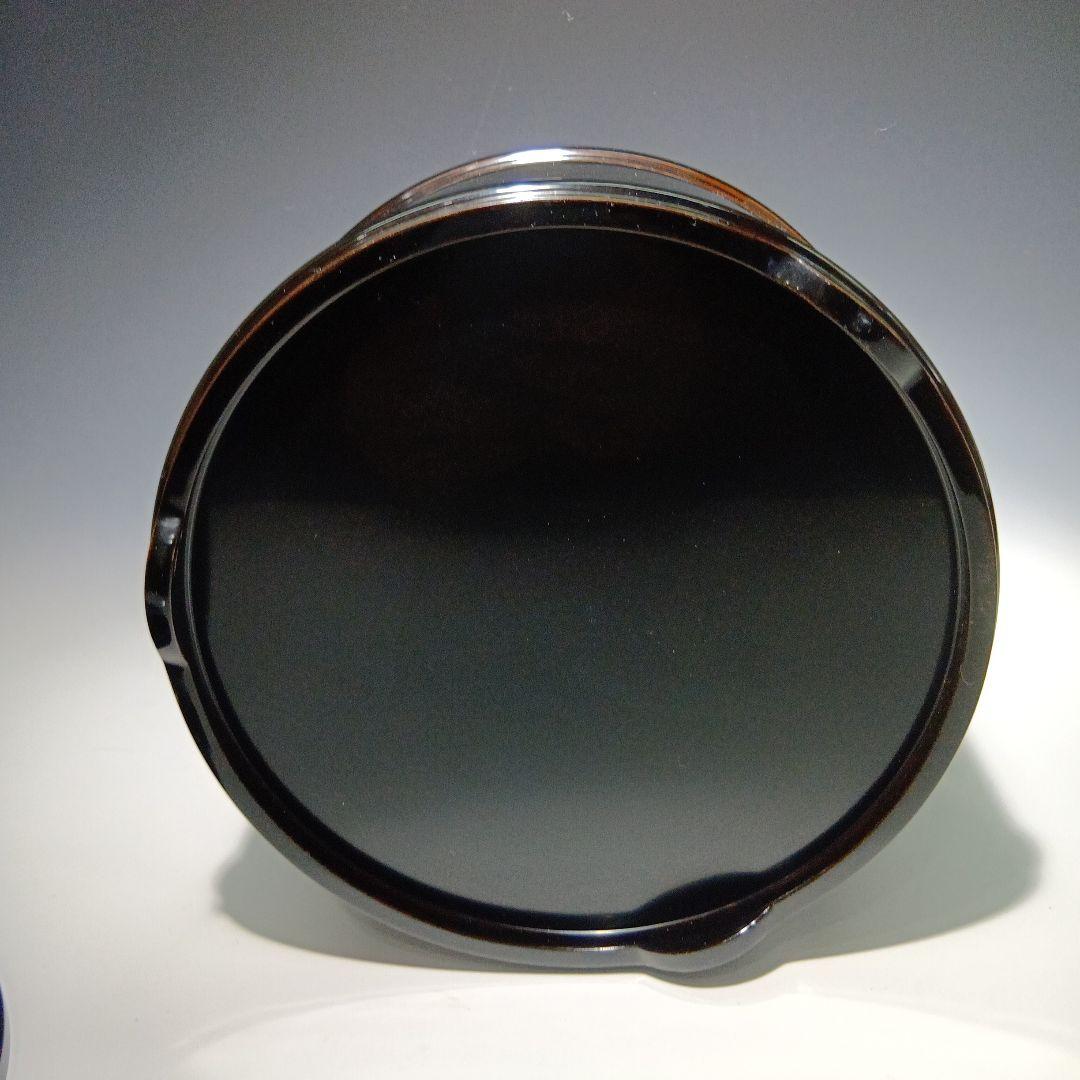 値下げ茶道具　(塗師)茶平一斉造　真塗手桶　　 共箱