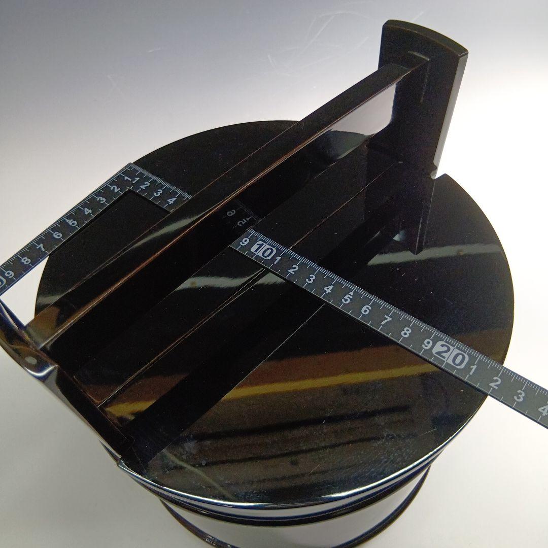 値下げ茶道具　(塗師)茶平一斉造　真塗手桶　　 共箱